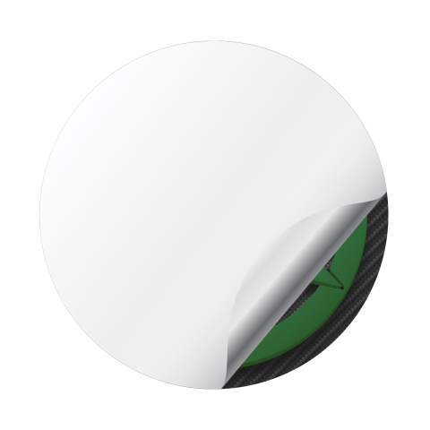 Yamaha Emblem Silicone Sticker Green Carbon