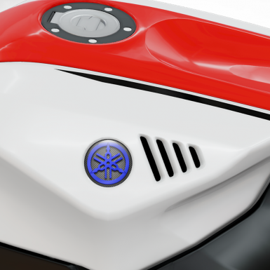 Yamaha Emblem Silicone Sticker Blue Carbon