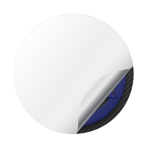 Yamaha Emblem Silicone Sticker Blue Carbon