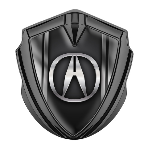 Acura Bodyside Emblem Self Adhesive Graphite Black Steel Frames Design