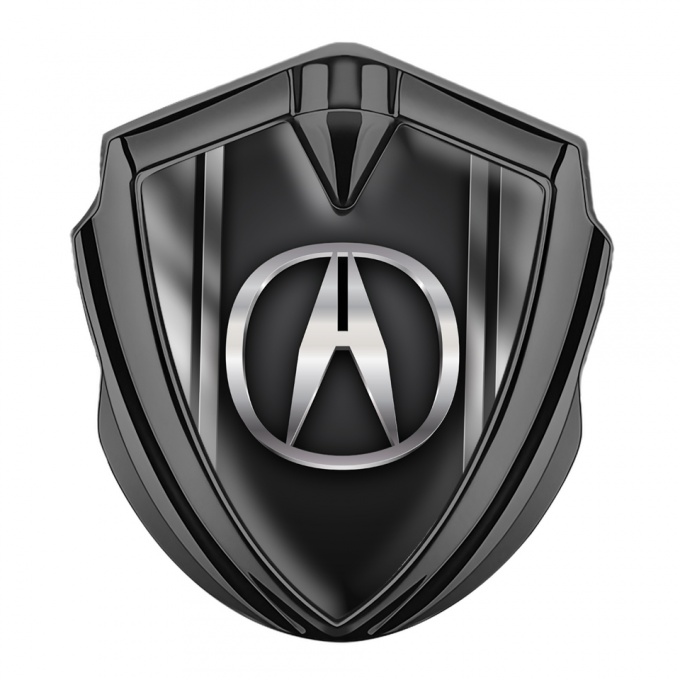Acura Bodyside Emblem Self Adhesive Graphite Black Steel Frames Design