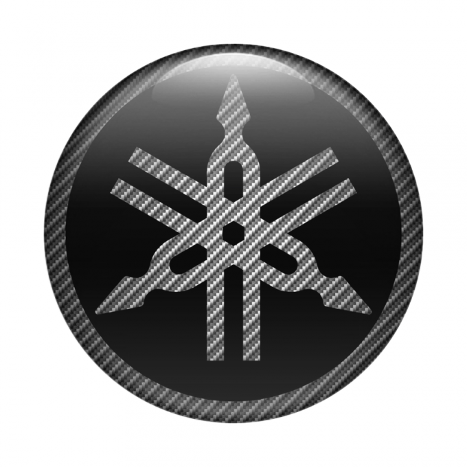 Yamaha Emblem Silicone Sticker Carbon Inverse