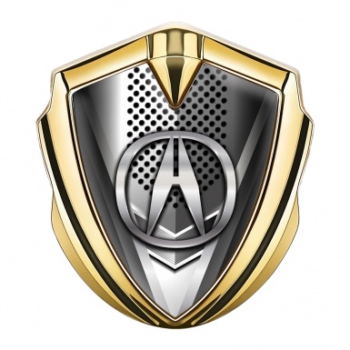 Acura Emblem Trunk Badge Gold Modern Front Grate Chromatic Design