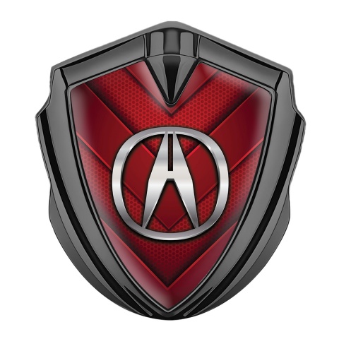 Acura Emblem Self Adhesive Graphite Red Hex Crimson Elements Edition