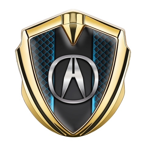 Acura Trunk Emblem Badge Gold Blue Cells Center Console Edition