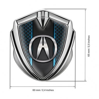 Acura Trunk Emblem Badge Silver Blue Cells Center Console Edition