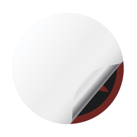 Yamaha Emblem Domed Sticker Red Black