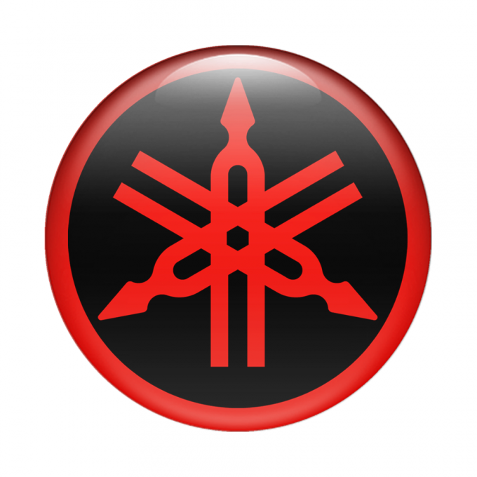 Yamaha Emblem Domed Sticker Red Black Domed Emblems Stickers