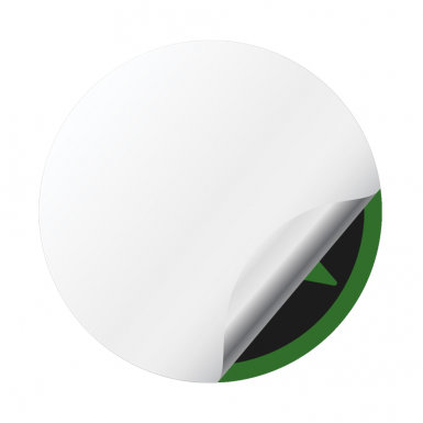 Yamaha Emblem Domed Sticker Green Black