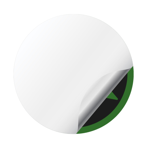 Yamaha Emblem Domed Sticker Green Black