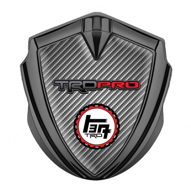 Toyota TRD Trunk Emblem Badge Graphite Light Carbon Striped Design