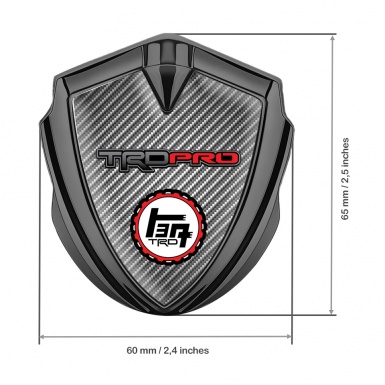 Toyota TRD Trunk Emblem Badge Graphite Light Carbon Striped Design