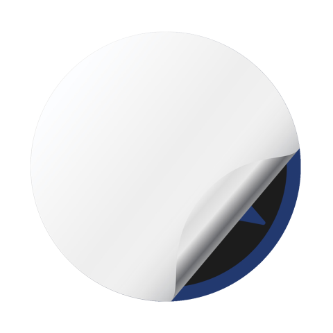 Yamaha Emblem Domed Sticker Blue Black