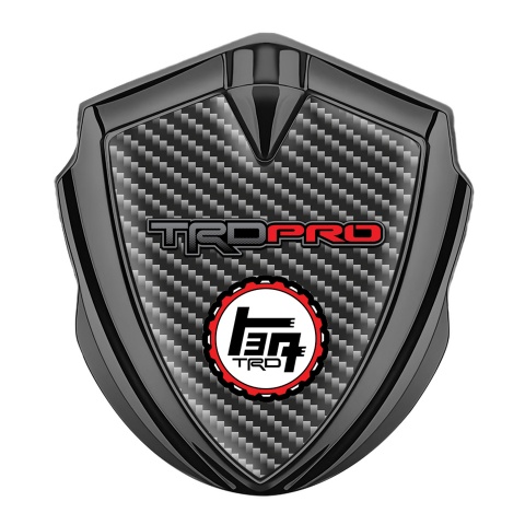 Toyota TRD Metal Emblem Self Adhesive Graphite Dark Carbon Sport Edition