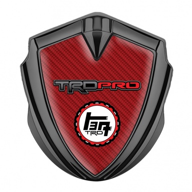 Toyota TRD Bodyside Emblem Self Adhesive Graphite Red Carbon Motif