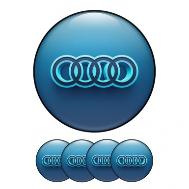 Audi Silicone Stickers Center Hub  Blue Dream