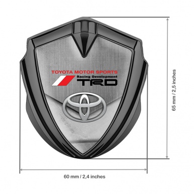 Toyota TRD Metal Emblem Self Adhesive Graphite Asphalt Racing Motif