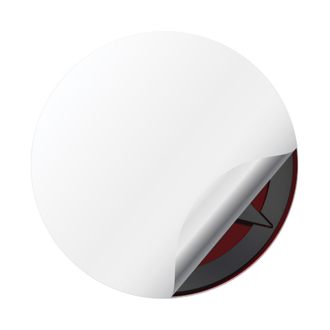 Yamaha Emblem Silicone Sticker Classic Grey Red