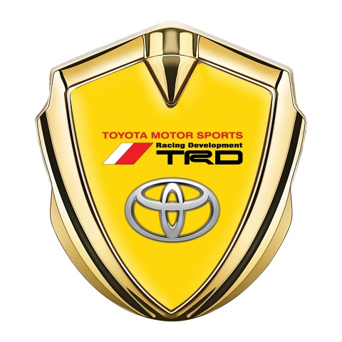 Toyota TRD Bodyside Emblem Self Adhesive Gold Yellow Base Oval Motif