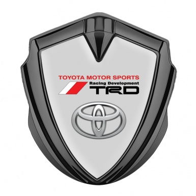 Toyota TRD Emblem Badge Self Adhesive Graphite Grey Base Racing Sign