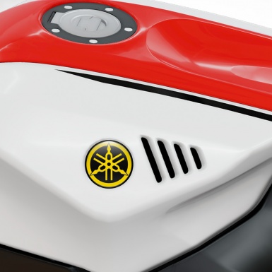 Yamaha Emblem Silicone Sticker Classic Yellow