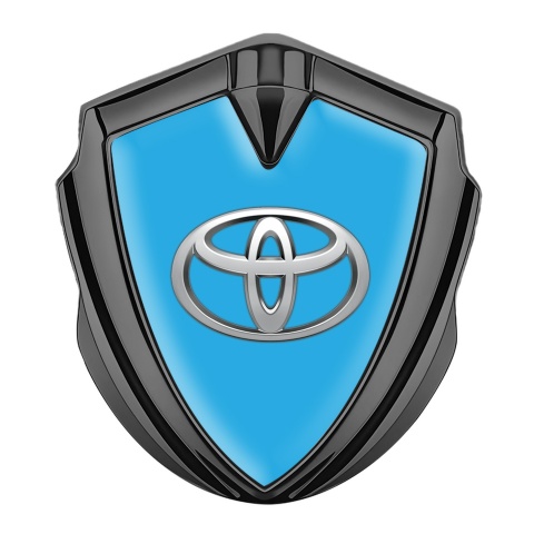 Toyota Emblem Trunk Badge Graphite Glacial Blue Classic Logo Edition