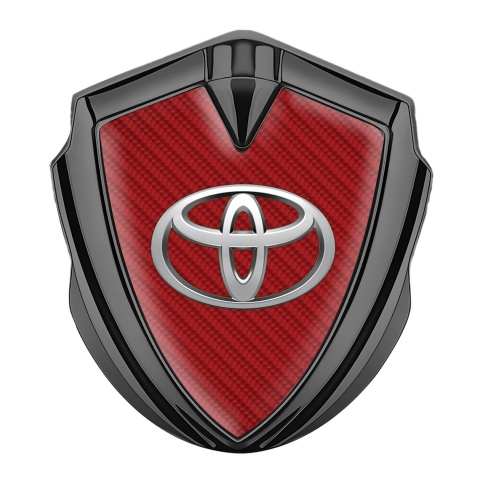 Toyota Bodyside Emblem Badge Graphite Red Carbon Metallic Logo Motif