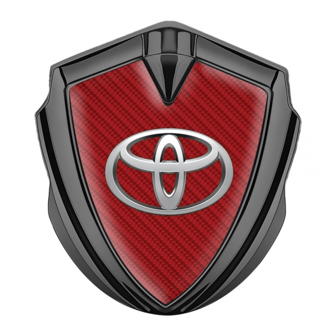 Toyota Bodyside Emblem Badge Graphite Red Carbon Metallic Logo Motif