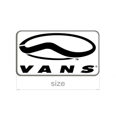 Vans Stickers Silicone White with Black Logo 2 pcs