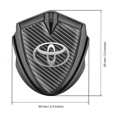 Toyota Bodyside Domed Emblem Graphite Dark Carbon Metallic Oval Edition