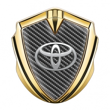 Toyota Bodyside Domed Emblem Gold Dark Carbon Metallic Oval Edition