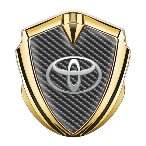 Toyota Bodyside Domed Emblem Gold Dark Carbon Metallic Oval Edition