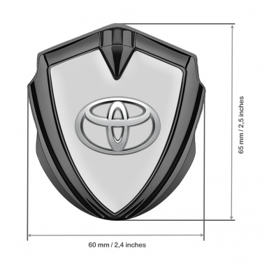 Toyota Bodyside Emblem Self Adhesive Graphite Moon Grey Oval Logo Design