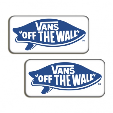 Vans Off The Wall Stickers Silicone White Blue 2 pcs