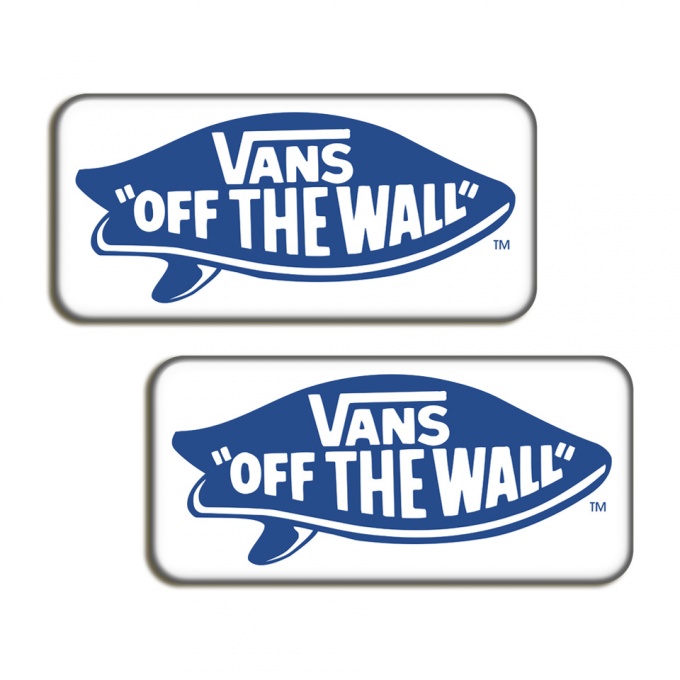 Vans Off The Wall Stickers Silicone White Blue 2 pcs