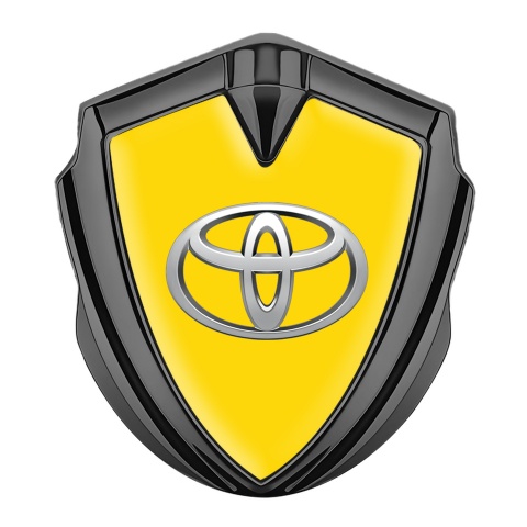 Toyota Bodyside Emblem Self Adhesive Graphite Yellow Background Motif