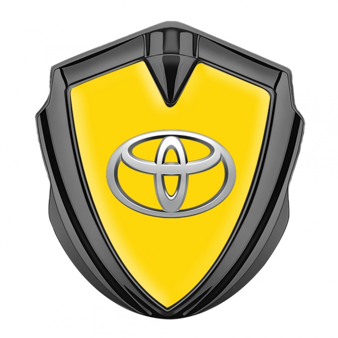 Toyota Bodyside Emblem Self Adhesive Graphite Yellow Background Motif