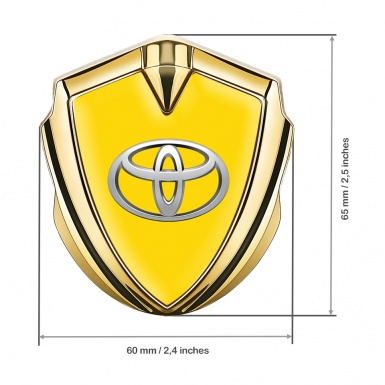 Toyota Bodyside Emblem Self Adhesive Gold Yellow Background Motif