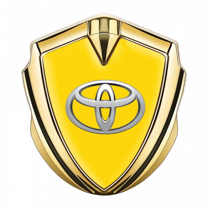 Toyota Bodyside Emblem Self Adhesive Gold Yellow Background Motif