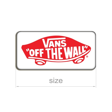 Vans Off The Wall Stickers Silicone White Red 2 pcs