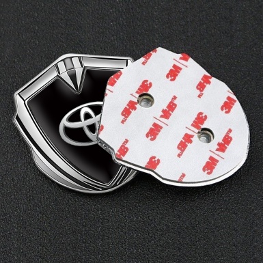 Toyota Bodyside Emblem Self Adhesive Silver Black Chromatic Edition