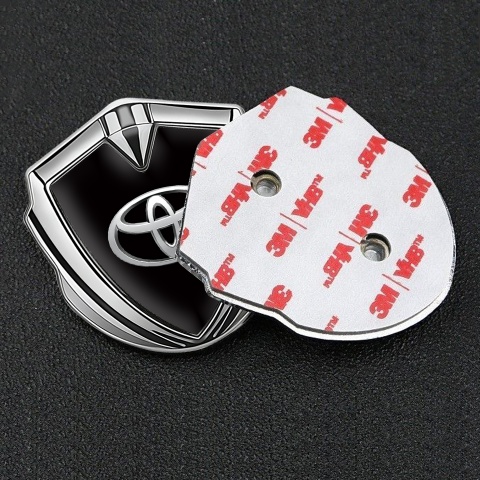 Toyota Bodyside Emblem Self Adhesive Silver Black Chromatic Edition