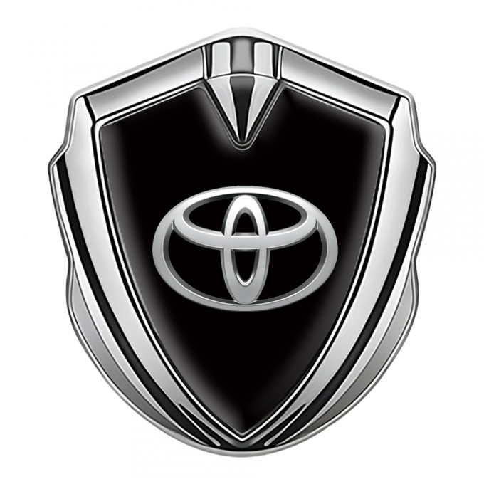Toyota Bodyside Emblem Self Adhesive Silver Black Chromatic Edition
