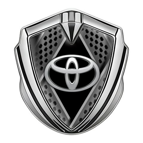 Toyota Emblem Fender Badge Silver Grate Panels Oval Logo Variant