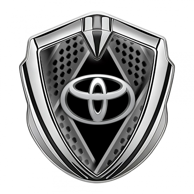 Toyota Emblem Fender Badge Silver Grate Panels Oval Logo Variant