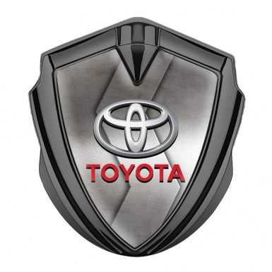Toyota Metal Emblem Self Adhesive Graphite Metallic Template Oval Logo