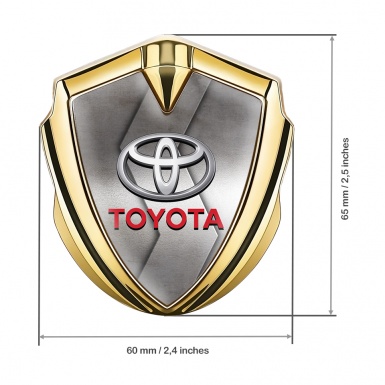 Toyota Metal Emblem Self Adhesive Gold Metallic Template Oval Logo