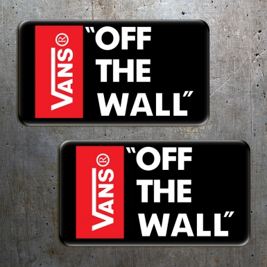 Vans Silicone Stickers Off The Wall Black Red 2 pcs