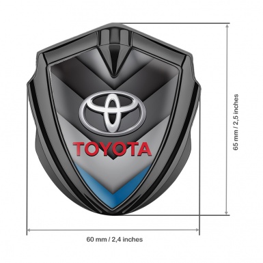 Toyota Bodyside Emblem Self Adhesive Graphite Grey Blue Element Design
