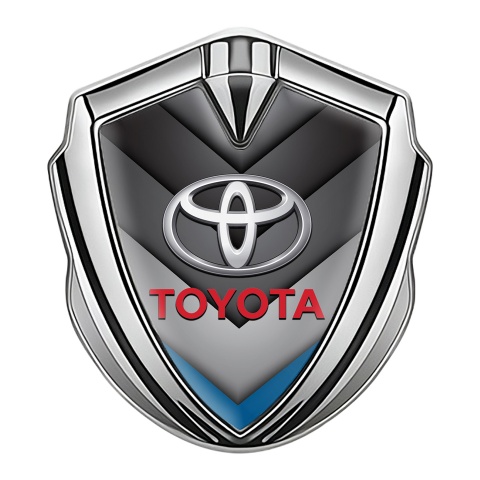 Toyota Bodyside Emblem Self Adhesive Silver Grey Blue Element Design
